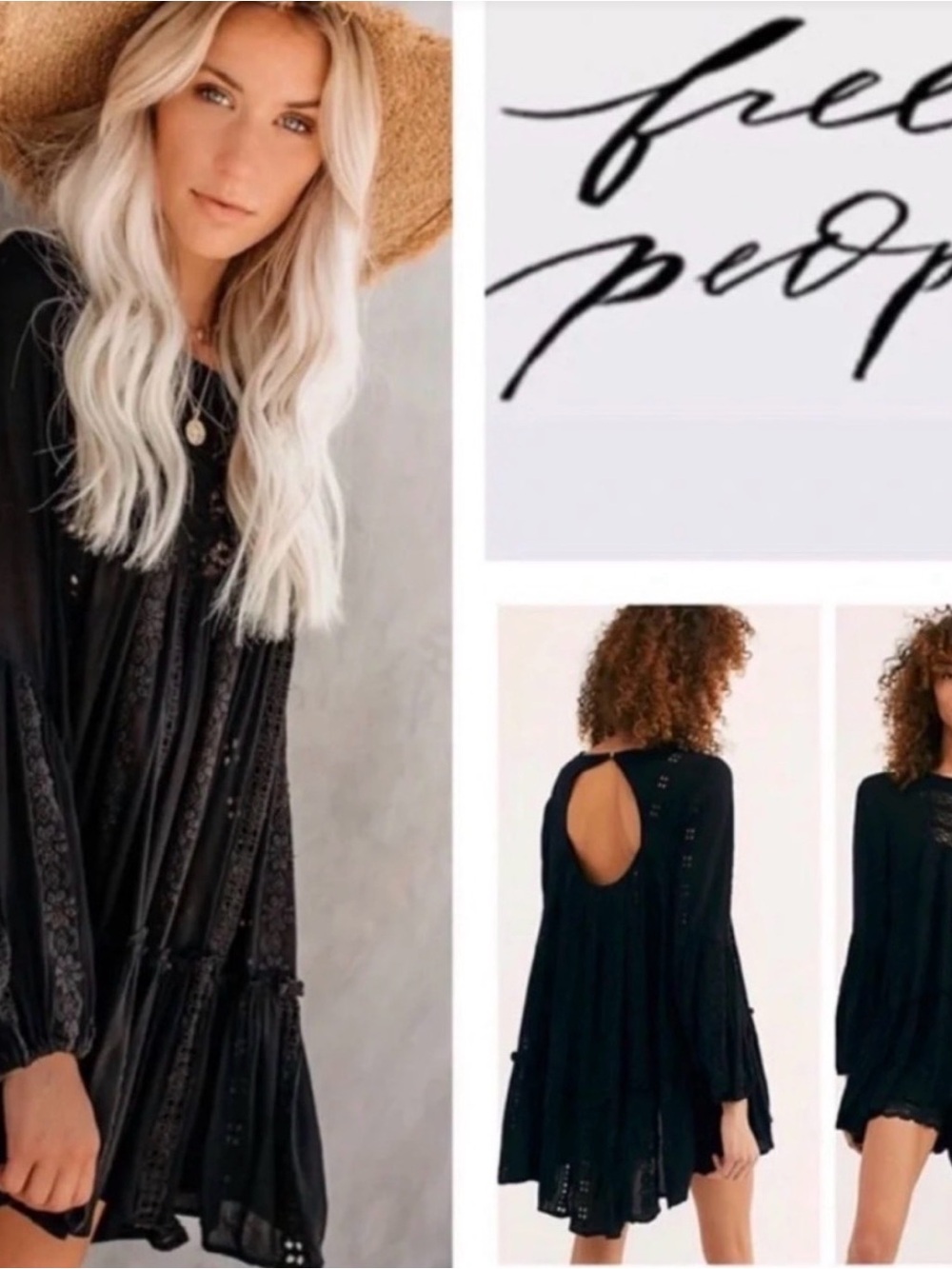 Free People Kiss Kiss Lace Inset Tunic In Black | ModeSens Хs-M